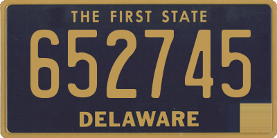 DE license plate 652745