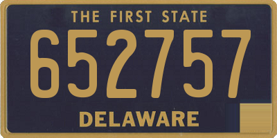 DE license plate 652757