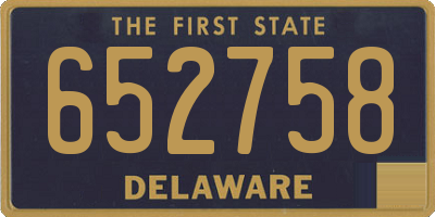 DE license plate 652758