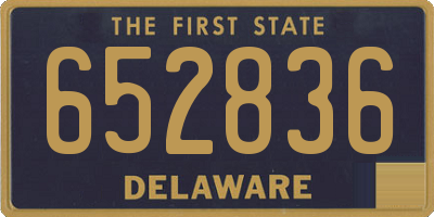 DE license plate 652836