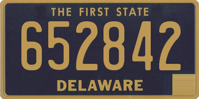 DE license plate 652842
