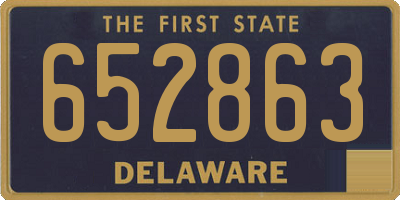 DE license plate 652863