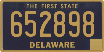 DE license plate 652898