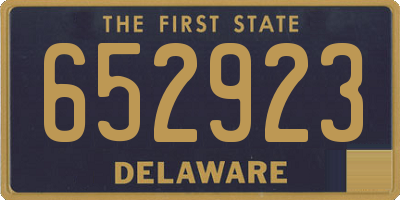 DE license plate 652923