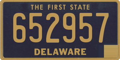 DE license plate 652957