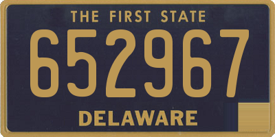 DE license plate 652967