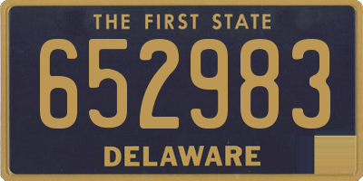 DE license plate 652983