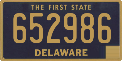 DE license plate 652986