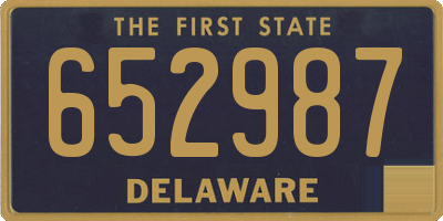 DE license plate 652987