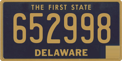 DE license plate 652998