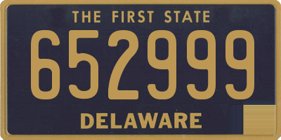 DE license plate 652999
