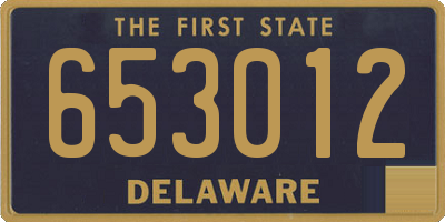 DE license plate 653012
