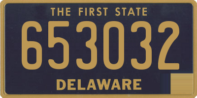 DE license plate 653032
