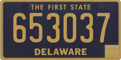 DE license plate 653037