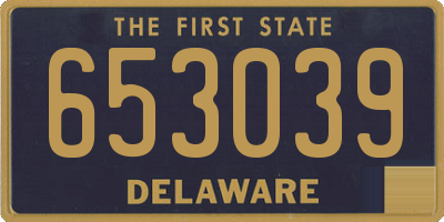 DE license plate 653039