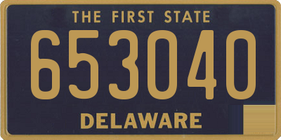DE license plate 653040