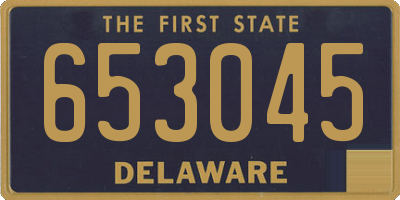 DE license plate 653045