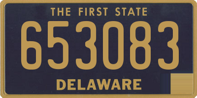 DE license plate 653083