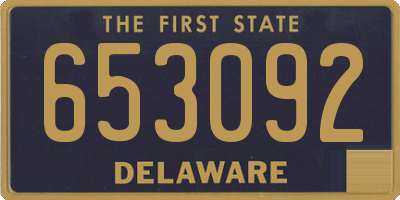 DE license plate 653092