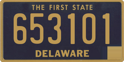 DE license plate 653101