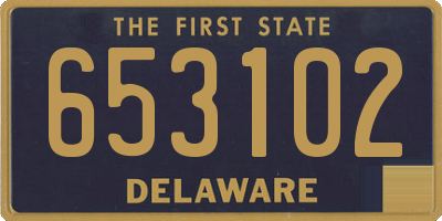 DE license plate 653102