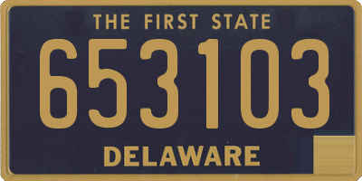 DE license plate 653103