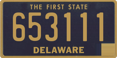 DE license plate 653111