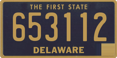 DE license plate 653112