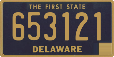 DE license plate 653121