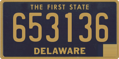 DE license plate 653136