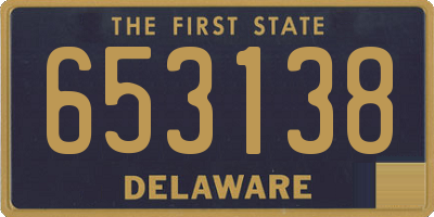 DE license plate 653138