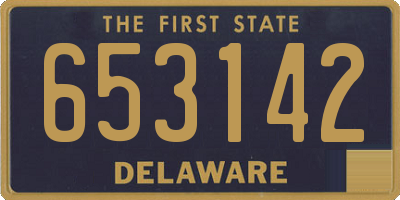 DE license plate 653142