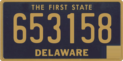 DE license plate 653158