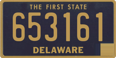 DE license plate 653161
