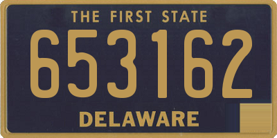 DE license plate 653162