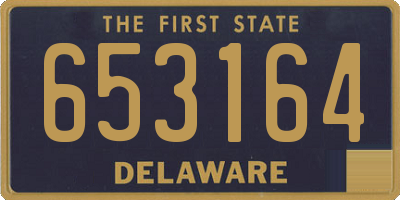 DE license plate 653164
