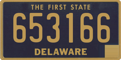 DE license plate 653166