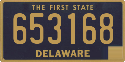 DE license plate 653168