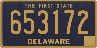 DE license plate 653172
