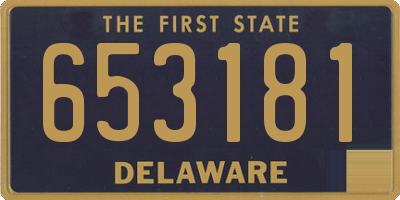 DE license plate 653181