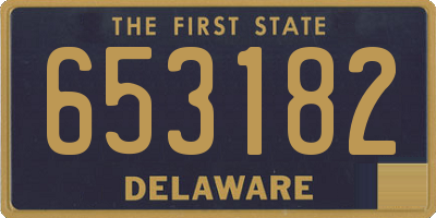 DE license plate 653182