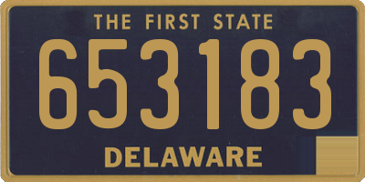 DE license plate 653183