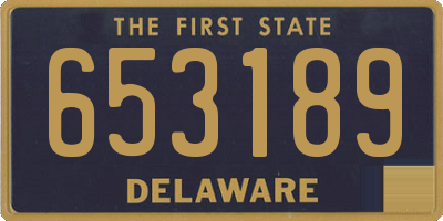 DE license plate 653189