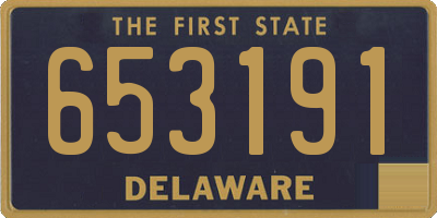 DE license plate 653191
