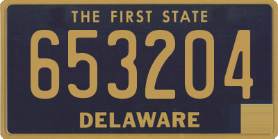 DE license plate 653204