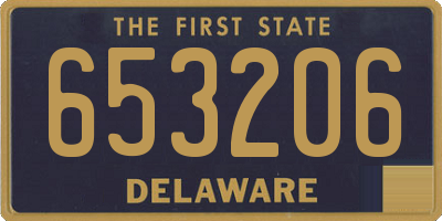 DE license plate 653206