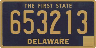 DE license plate 653213