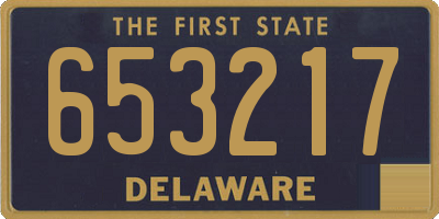 DE license plate 653217