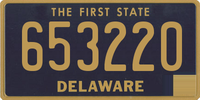 DE license plate 653220