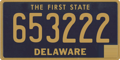 DE license plate 653222